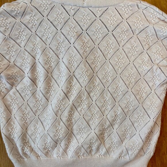 Cyrus Light Pink/Lavender Diamond Stitch Cardigan – Size Small - Picture 8 of 9